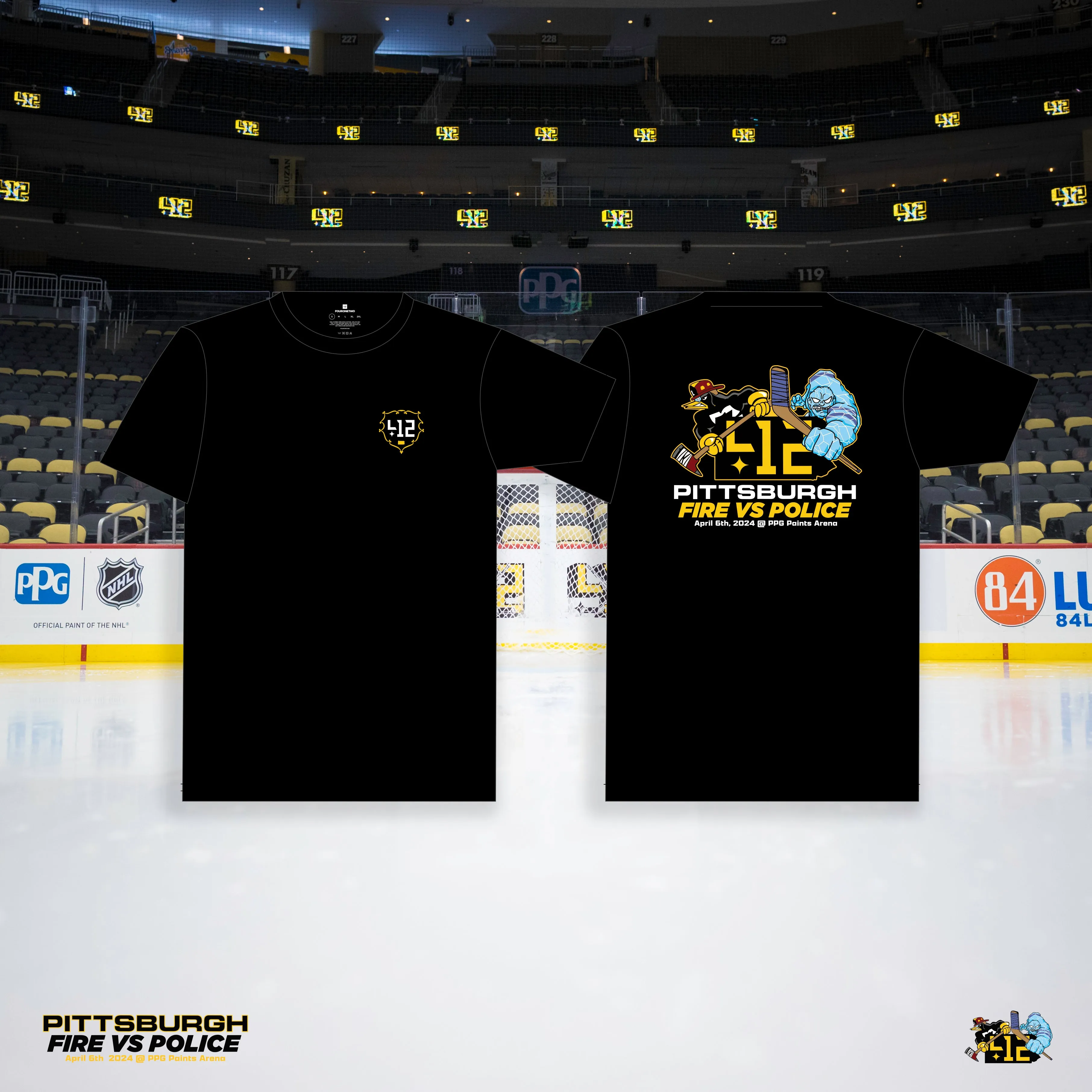 Structured silhouette 412? Fire VS Police Hockey Tee (PRE-ORDER!)