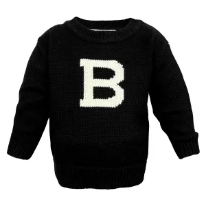 Baby Varsity Sweater with B Home Casual Outfit LowProfile Stitching
