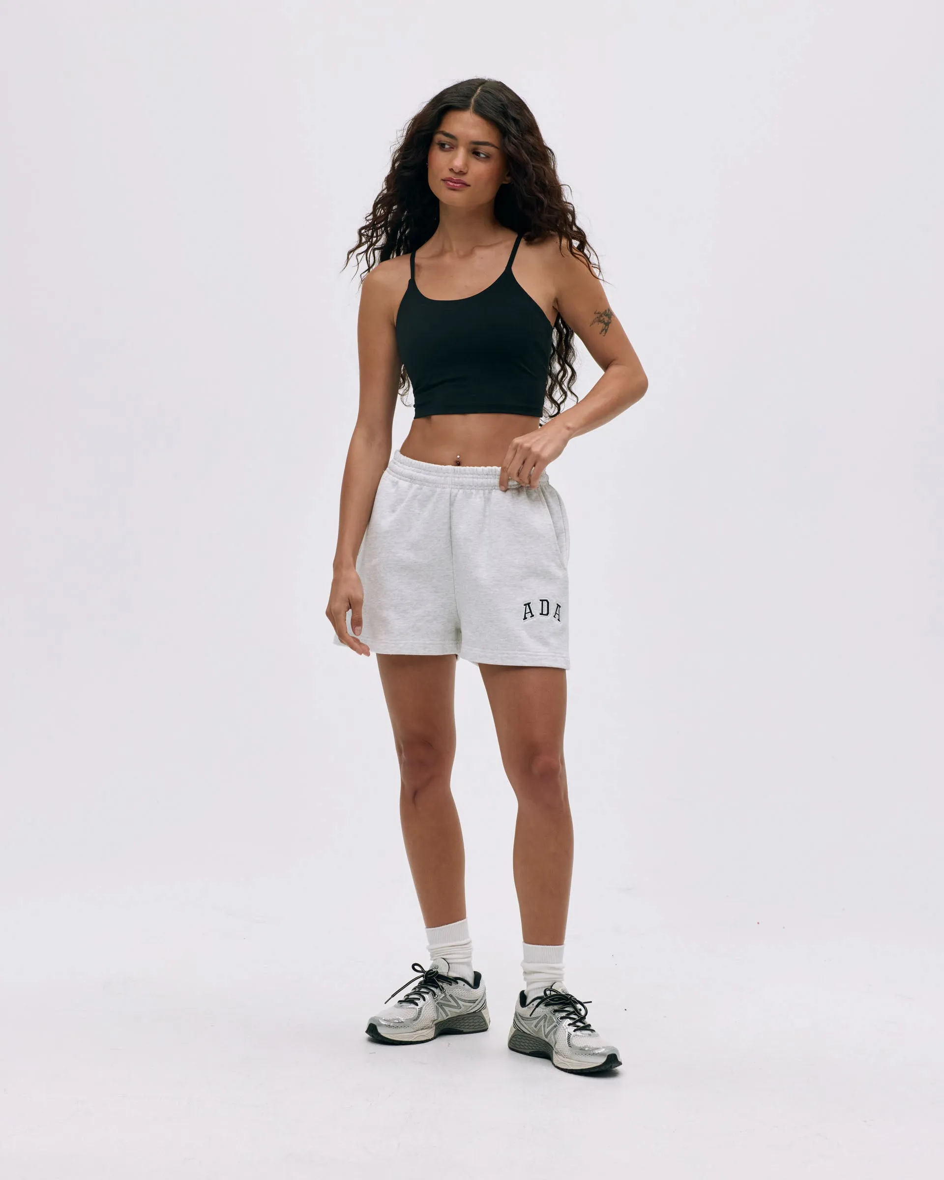 ADA Sweat Shorts - Light Grey Melange Comfy Look