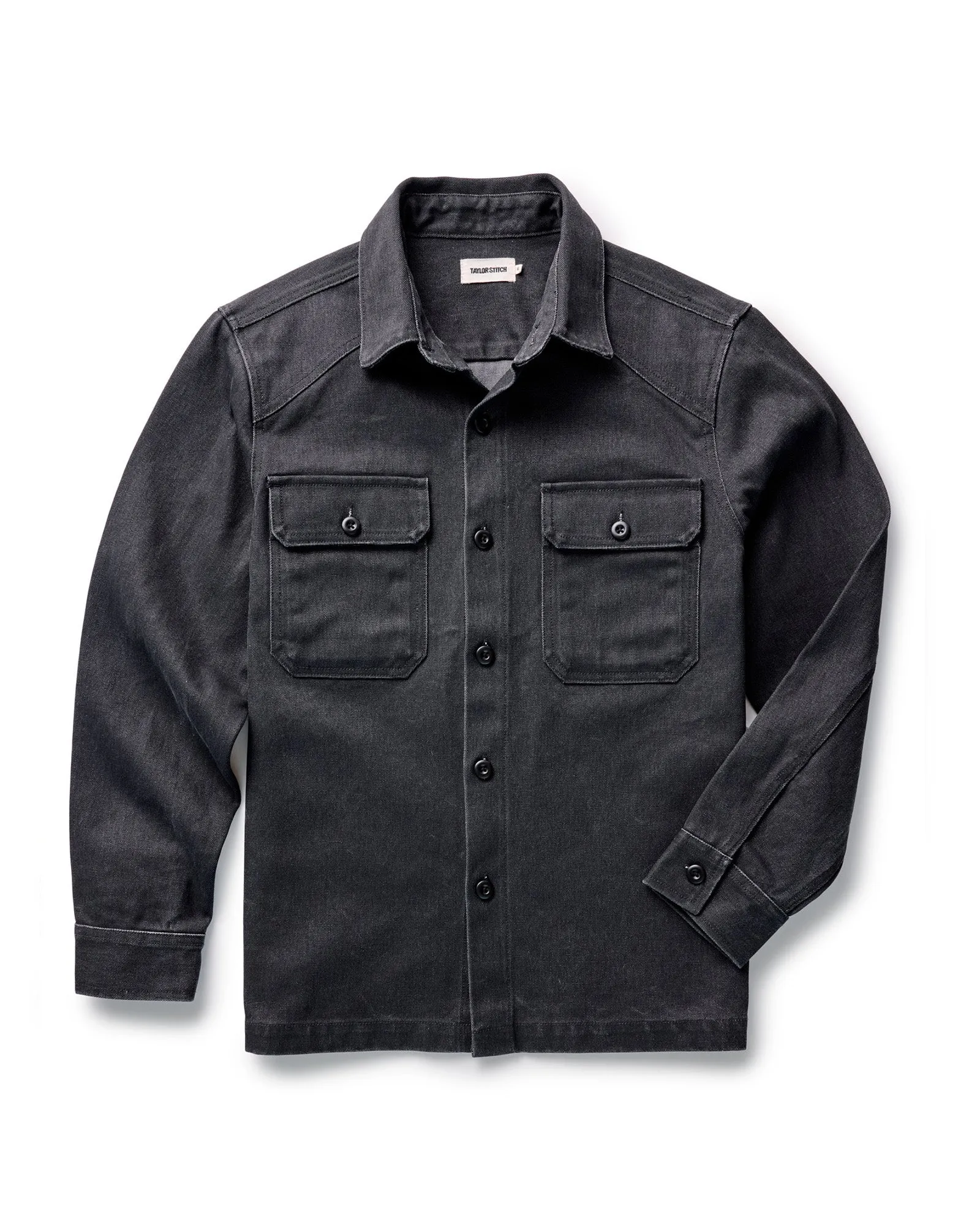 The Shop Shirt in Coal Chipped Canvas Waterproof Coating
