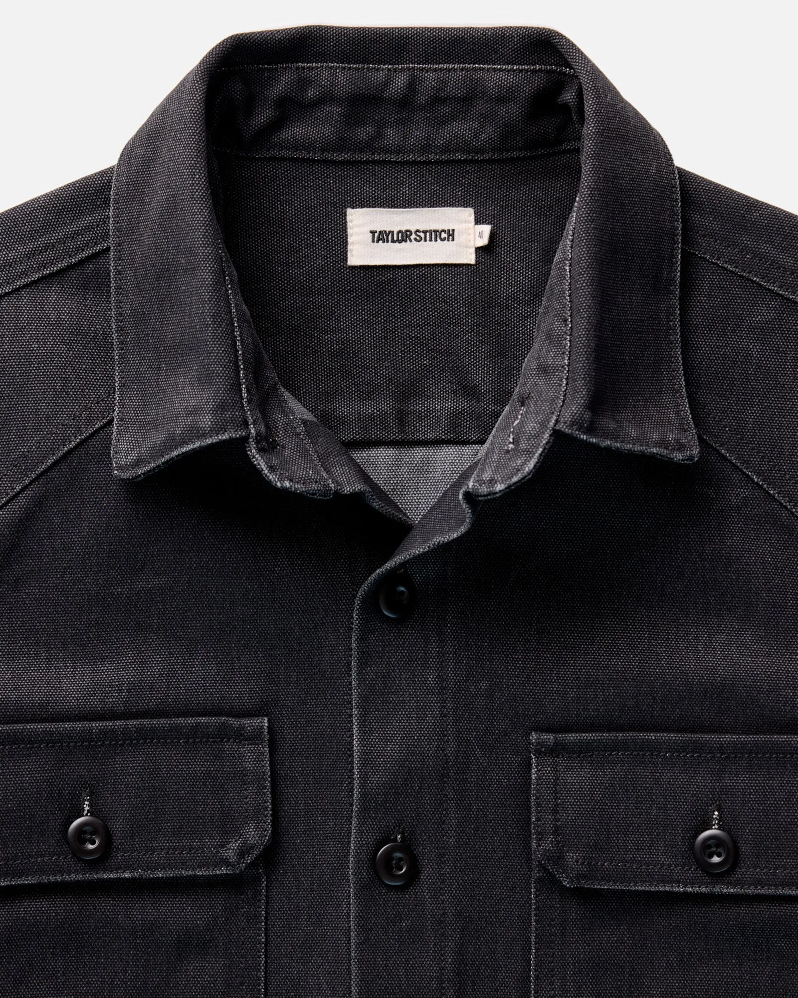 Multi Pocket Layout Weekend Casual The Shop Shirt in Coal Chipped Canvas