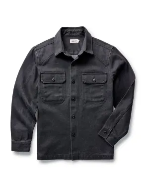 The Shop Shirt in Coal Chipped Canvas Waterproof Coating