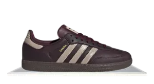 Breathable Upper Shoes Comfort Fit Adidas Samba Maroon Crystal Sand