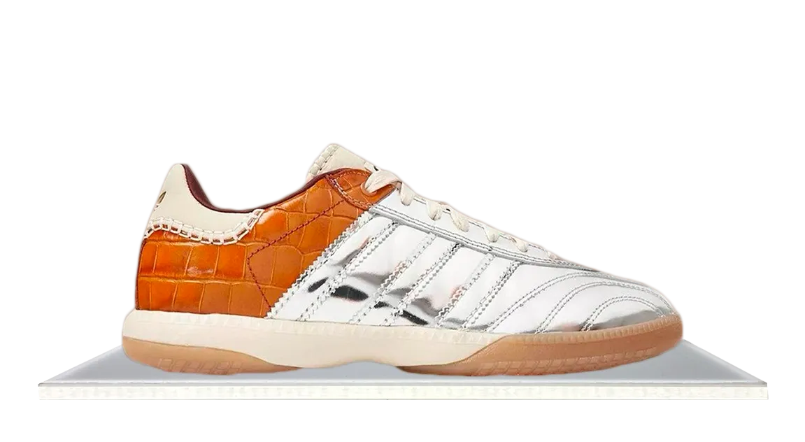 Adidas Samba Millennium Wales Bonner Silver Metallic Yellow Croc Chic Accent