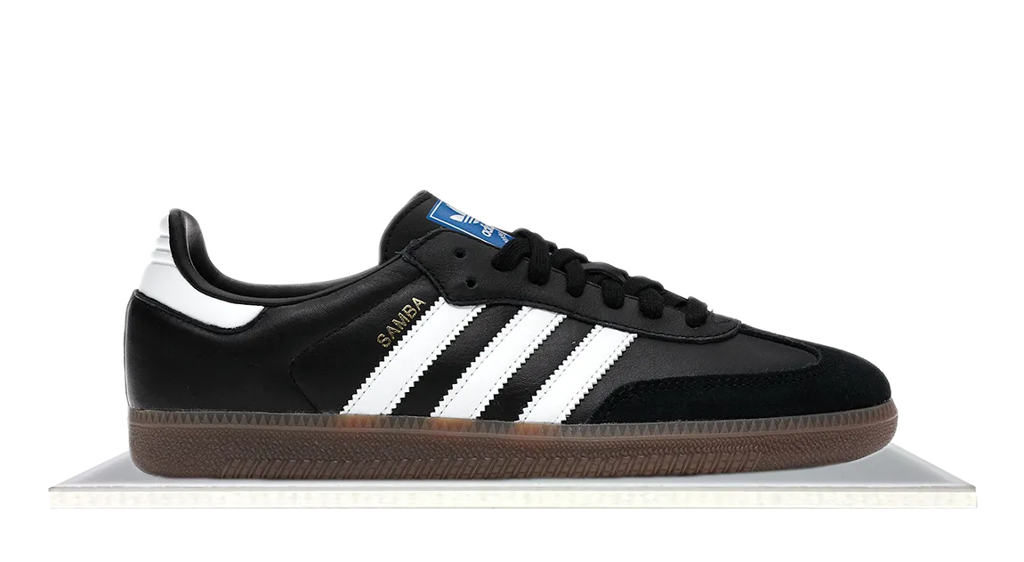 Flat Finish Non Slip Heel Guard adidas Samba OG Black White Gum