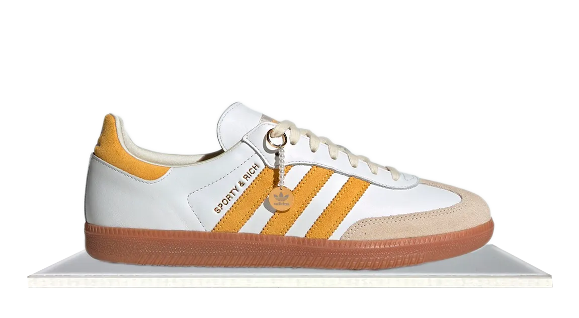 Easy to Wear Long Walk Adidas Samba x Sporty & Rich White Bold Gold