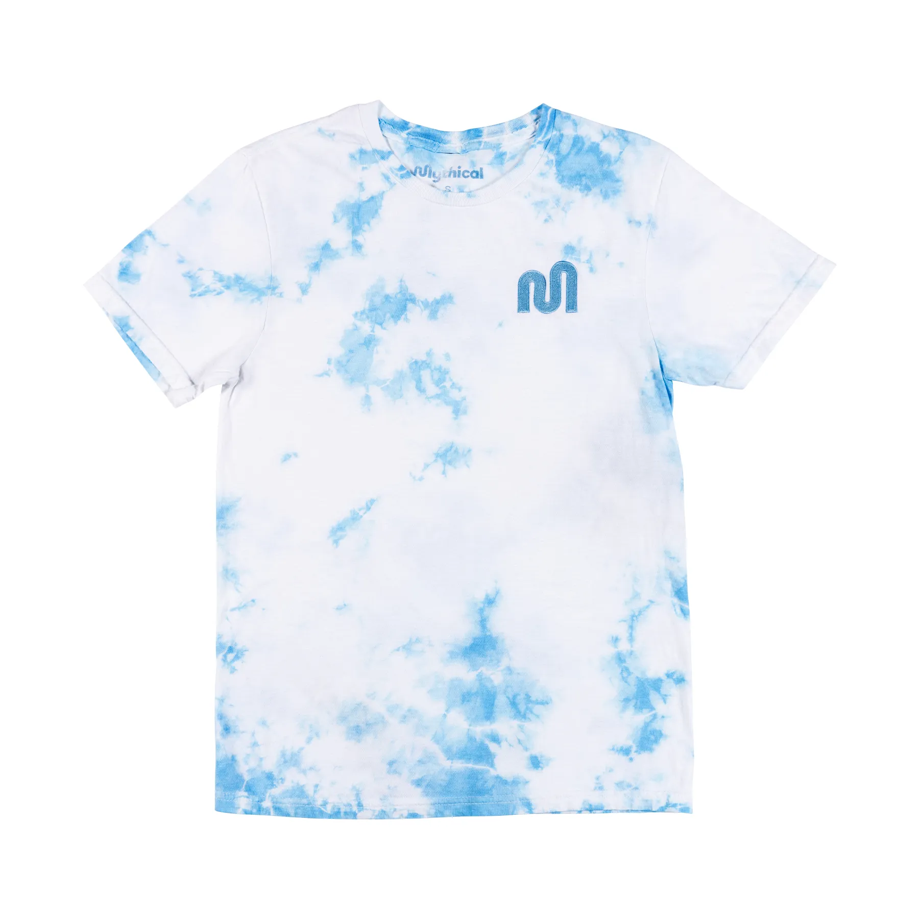 Mythical Embroidered Tee (Blue Crystal Wash) Cozy Design Lightweight Comfort