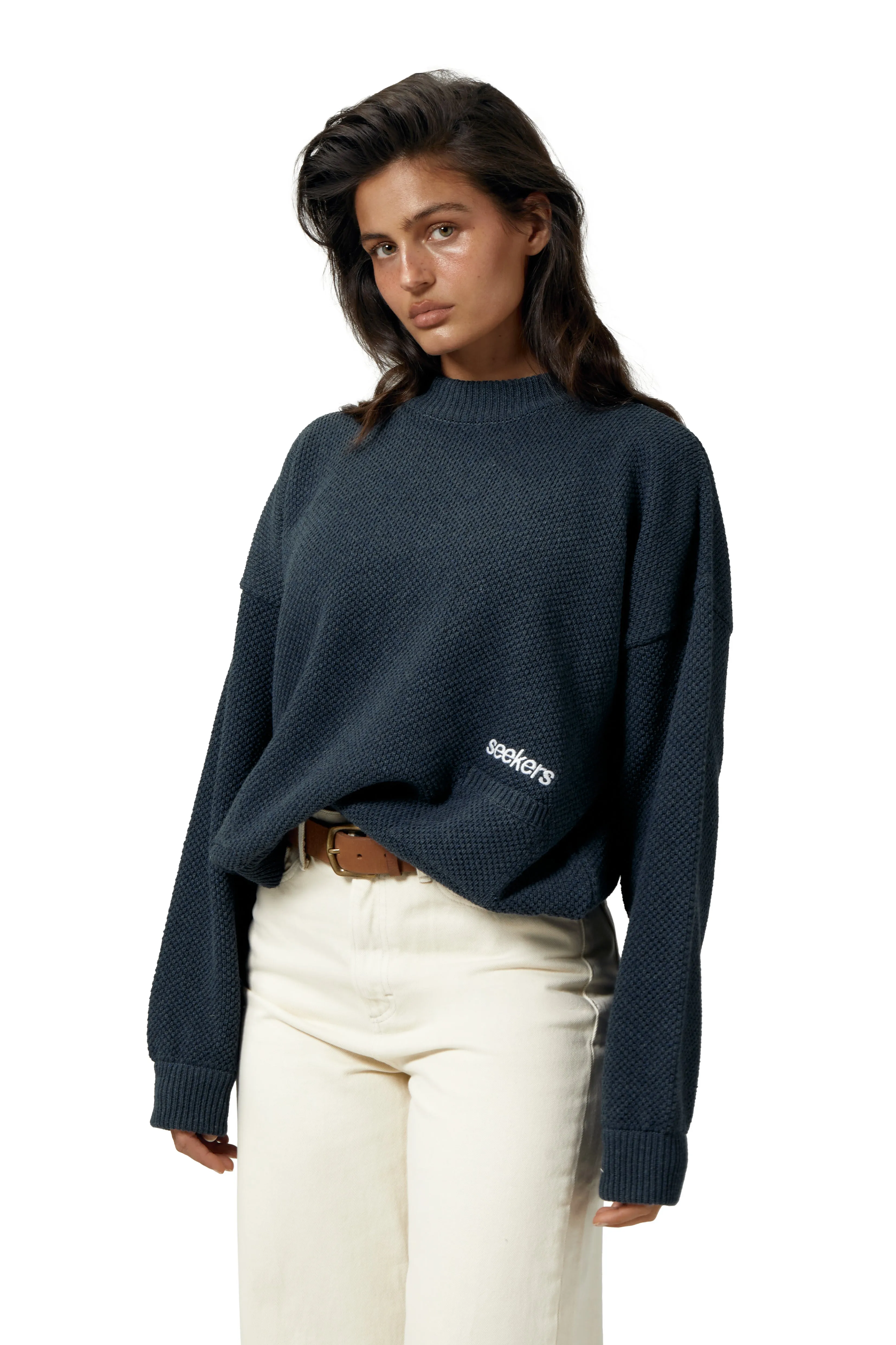 Jeanie Pocket Knit Sweater Lightweight Layer