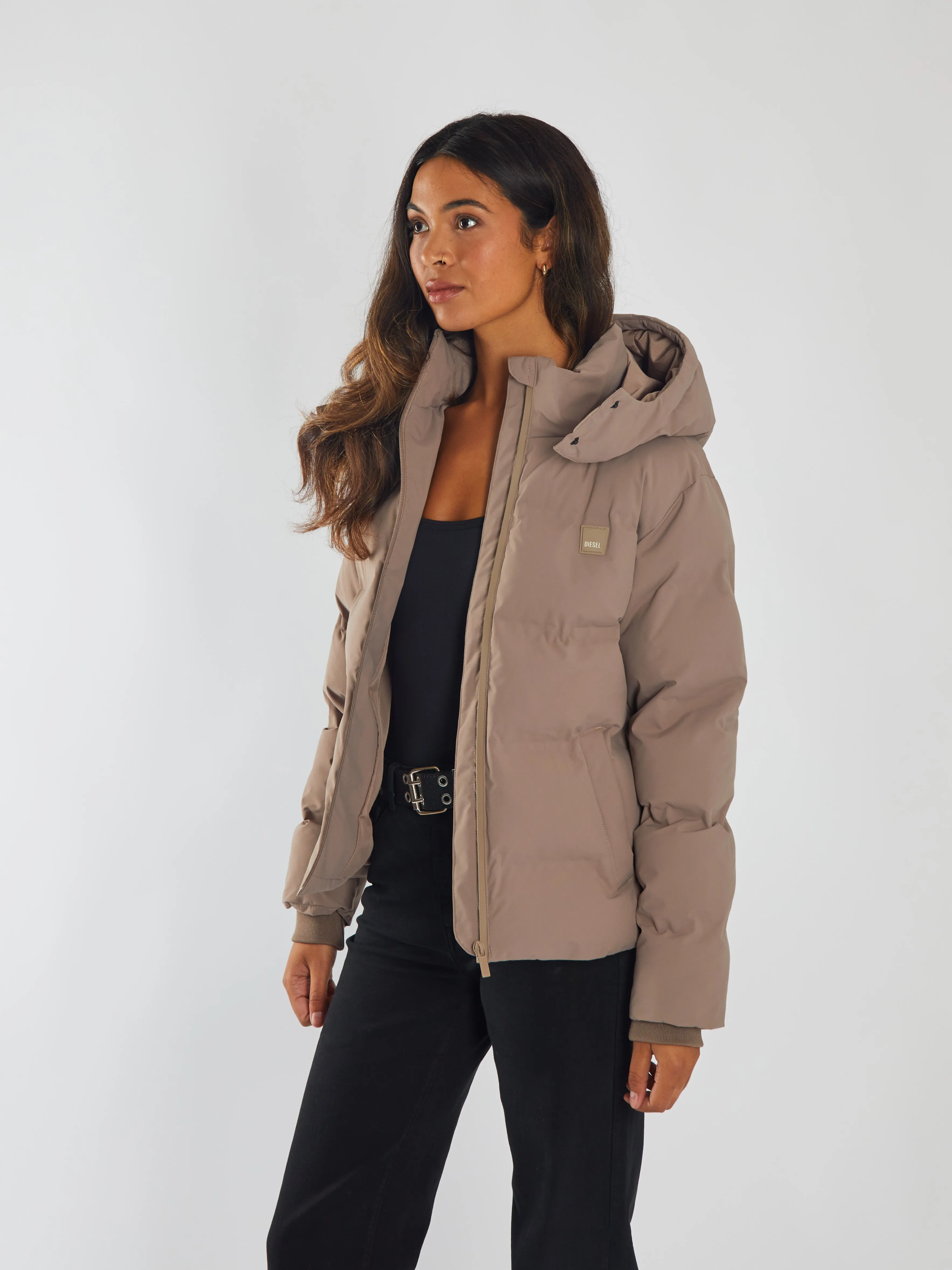 Aline Jacket Mink Zippered Pockets Easy Care Finish