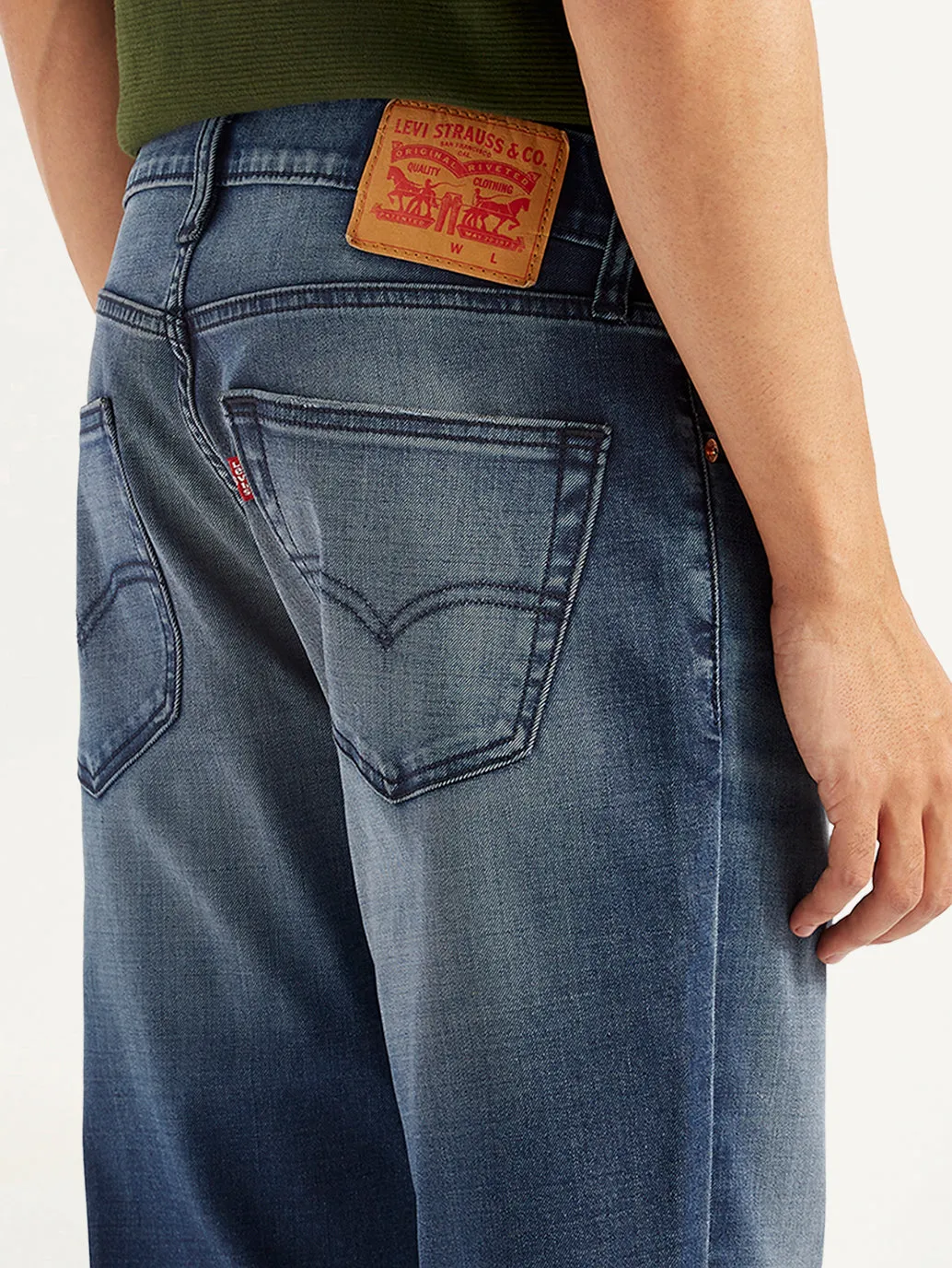 Men's 511 Dark Blue Slim Fit Mid Rise Jeans Vibrant Formal