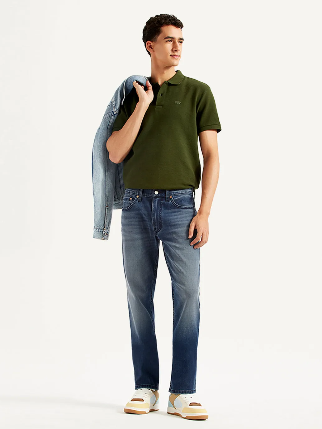 Festival Outfit Comfy Artist Vibe Softened Denim Material Men's 511 Dark Blue Slim Fit Mid Rise Jeans