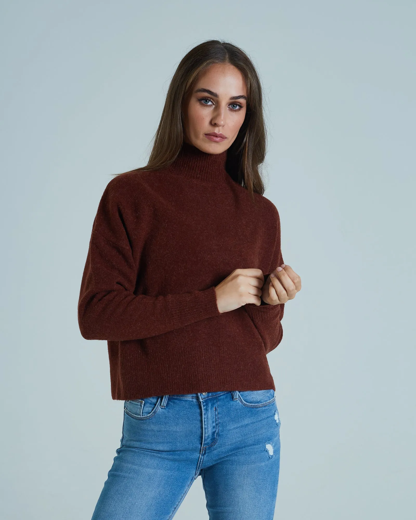 Cozy Weekend Casual Wear Amelie Knit Toffee Apple