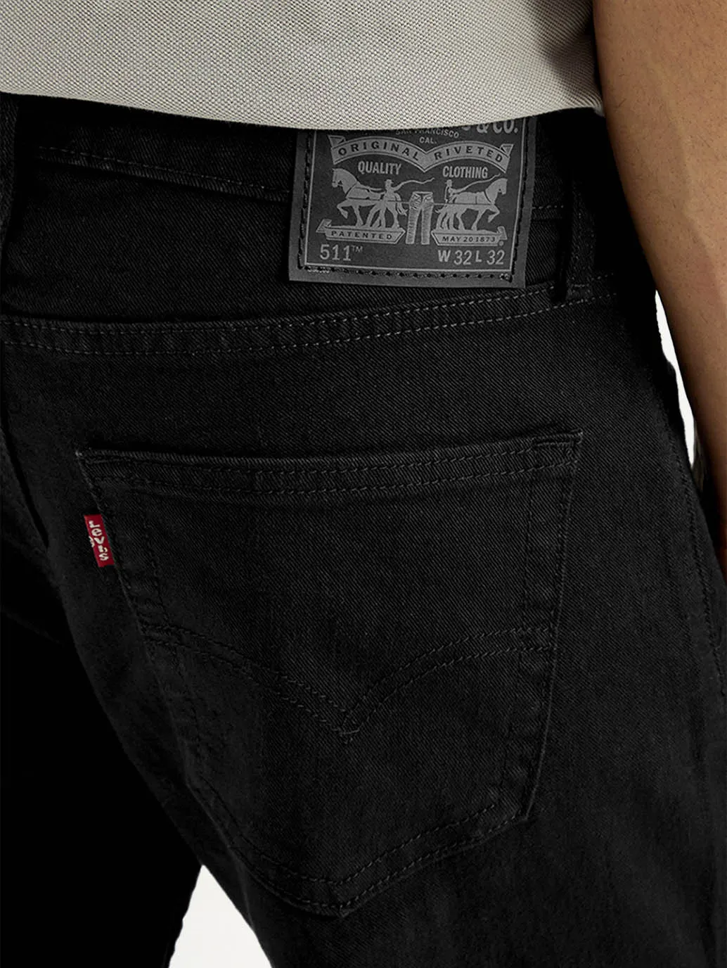 Men's 511 Black Slim Fit Mid Rise Jeans Daily Function