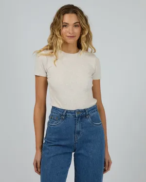 Tear Resistant Comfy Stretch Fit Bella Tee Oatmeal