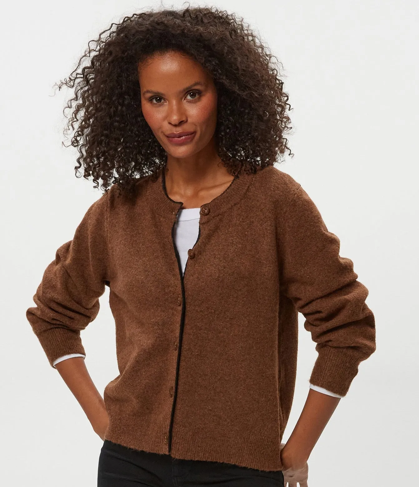 Modern Casual Look Parson Crewneck Cardigan