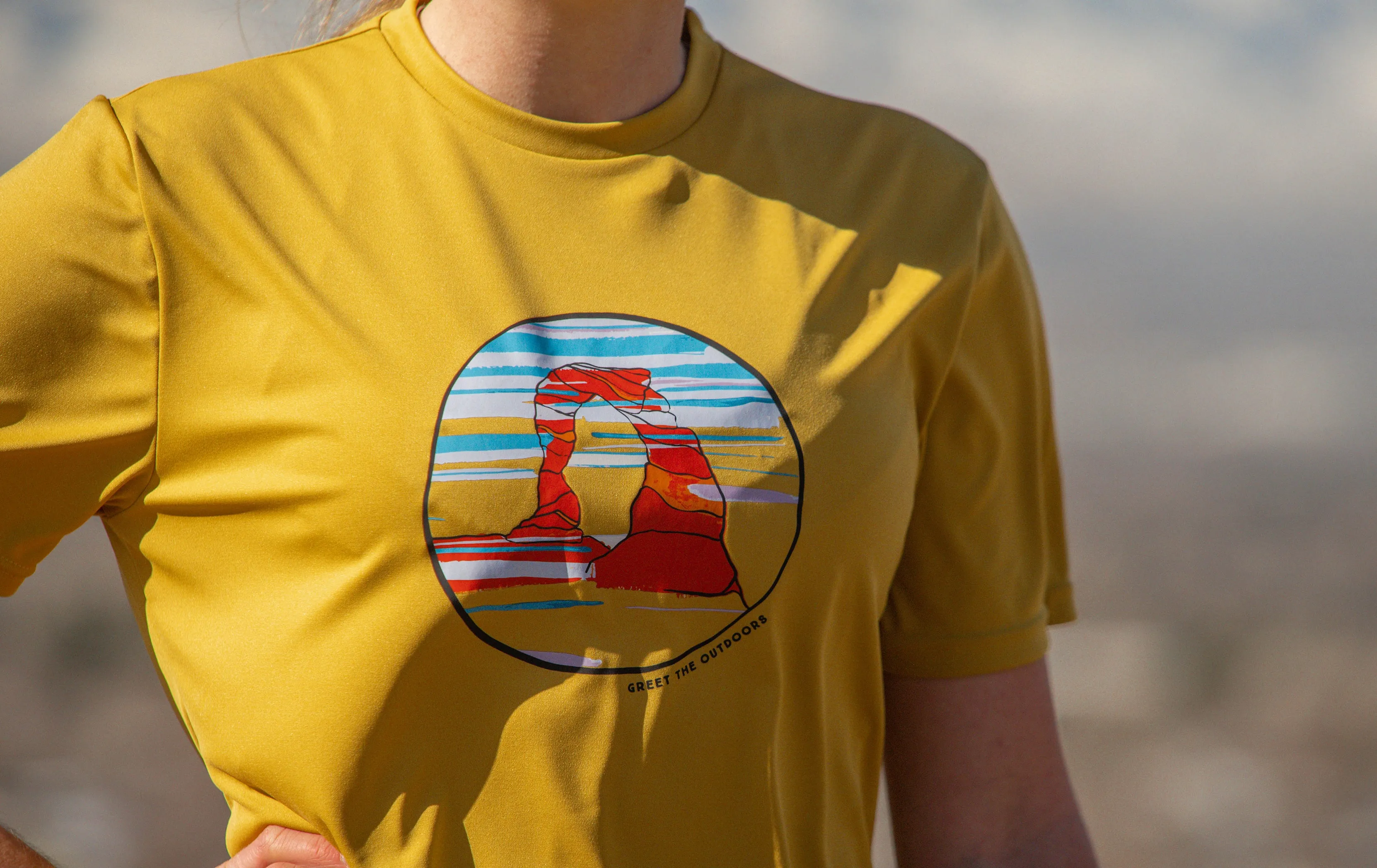 ARCH QUICK DRY TEE Honey Drip Dry Fabric