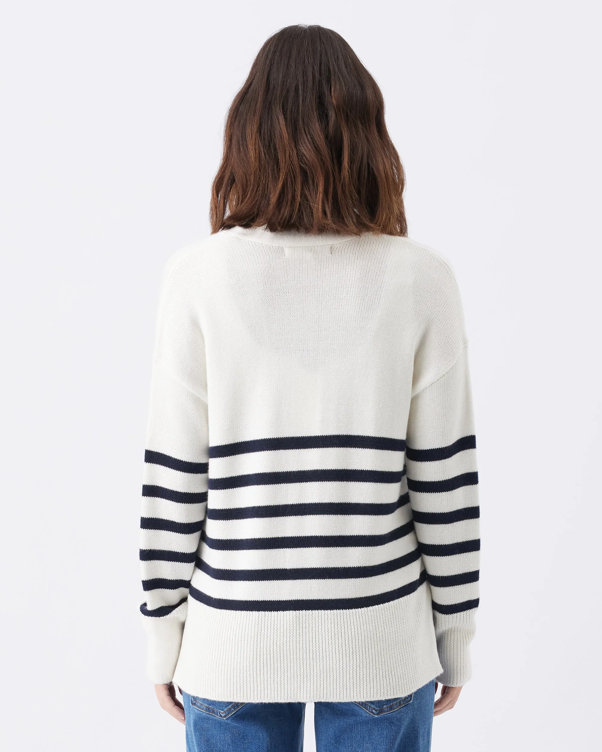 Home Comfort Hanna Nursing Knit  White / Navy