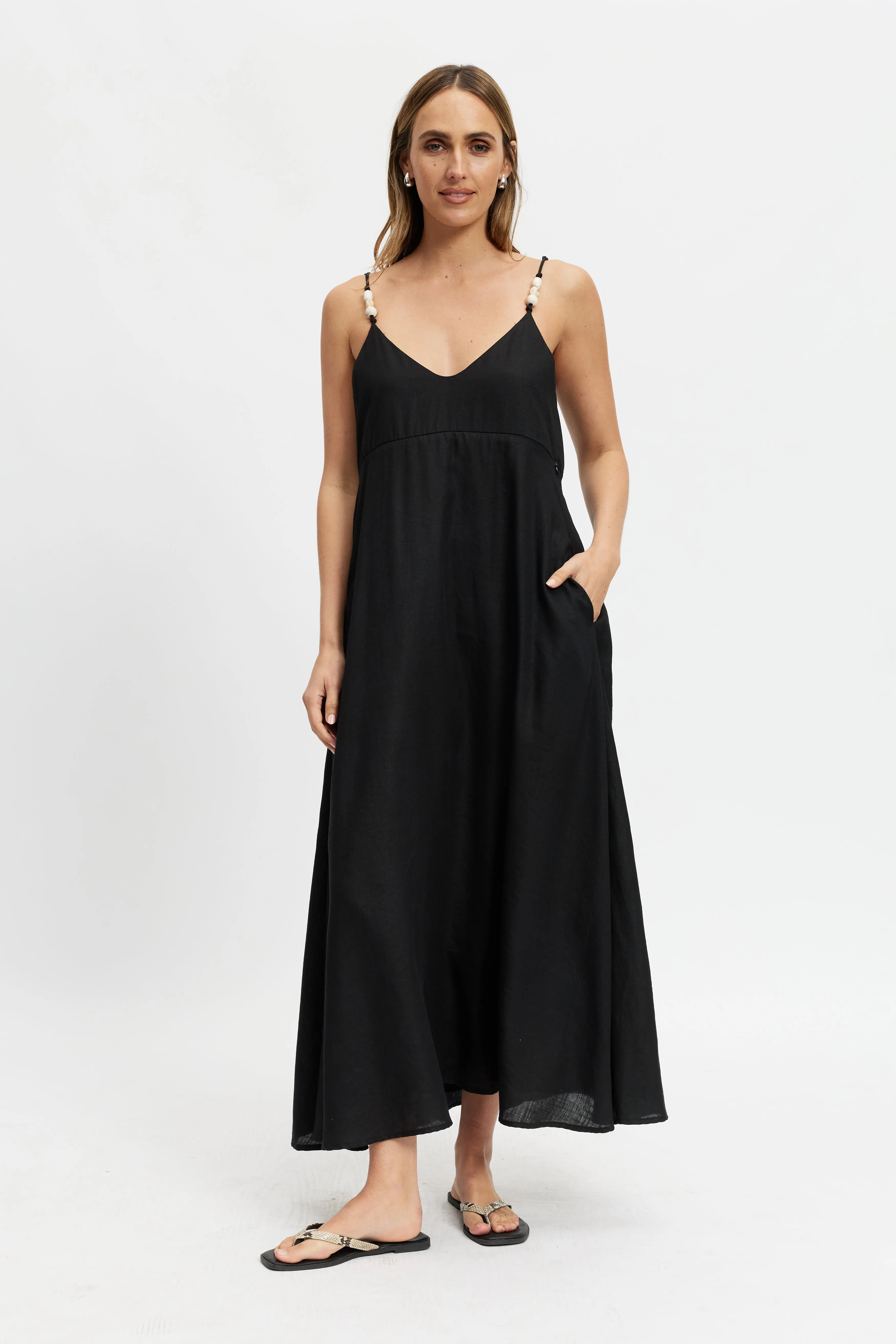 diaper bag ready snap on Olivia Layered Two-Piece Babydoll Dress - Black / White