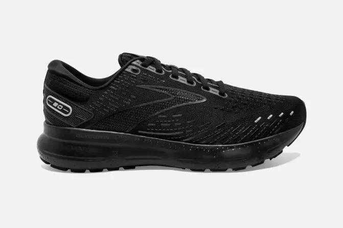 Womens Brooks Glycerin 20 (Wide) - Black / Black Minimalist Footwear Design