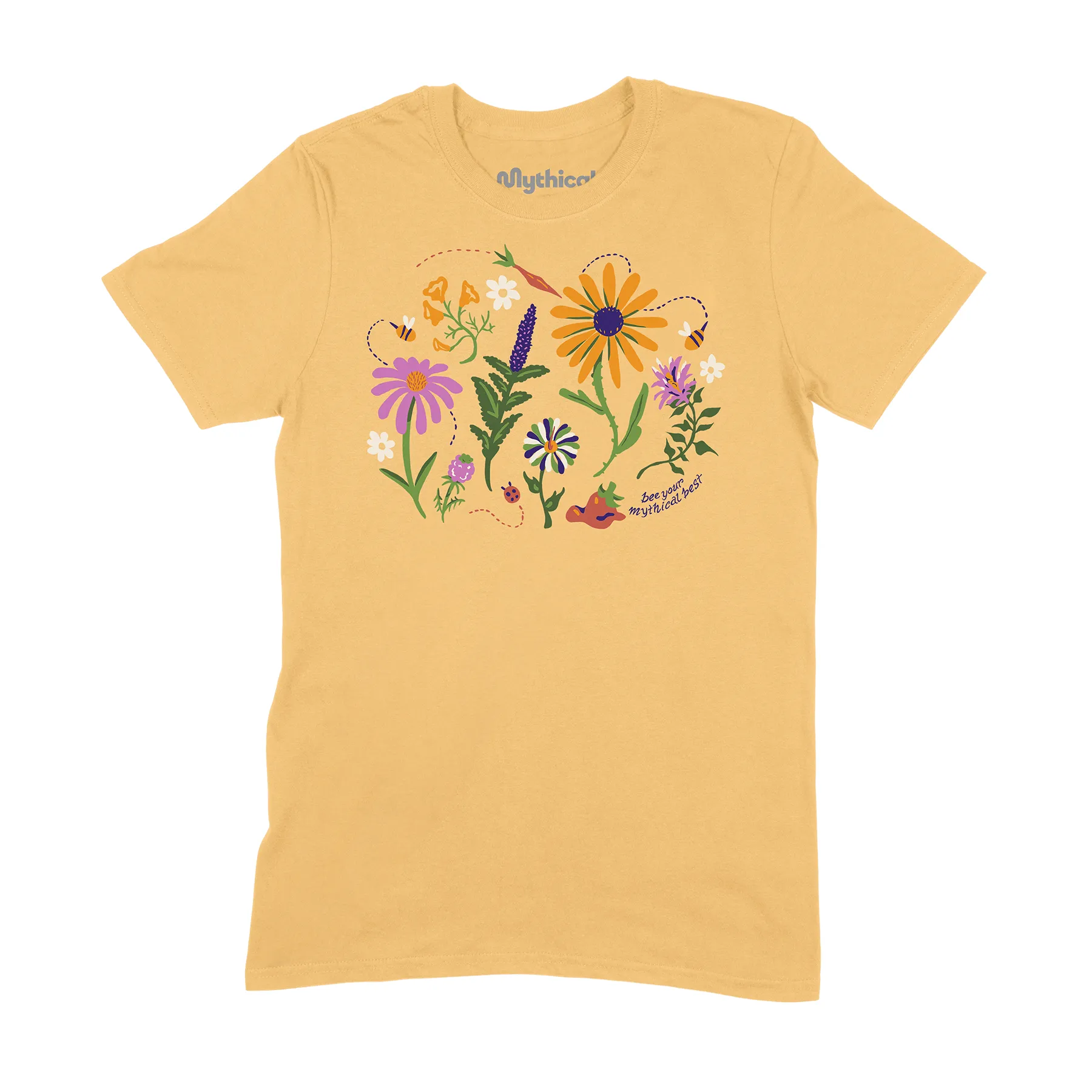 Bee Your Mythical Best Tee print design FadeResistantPrint