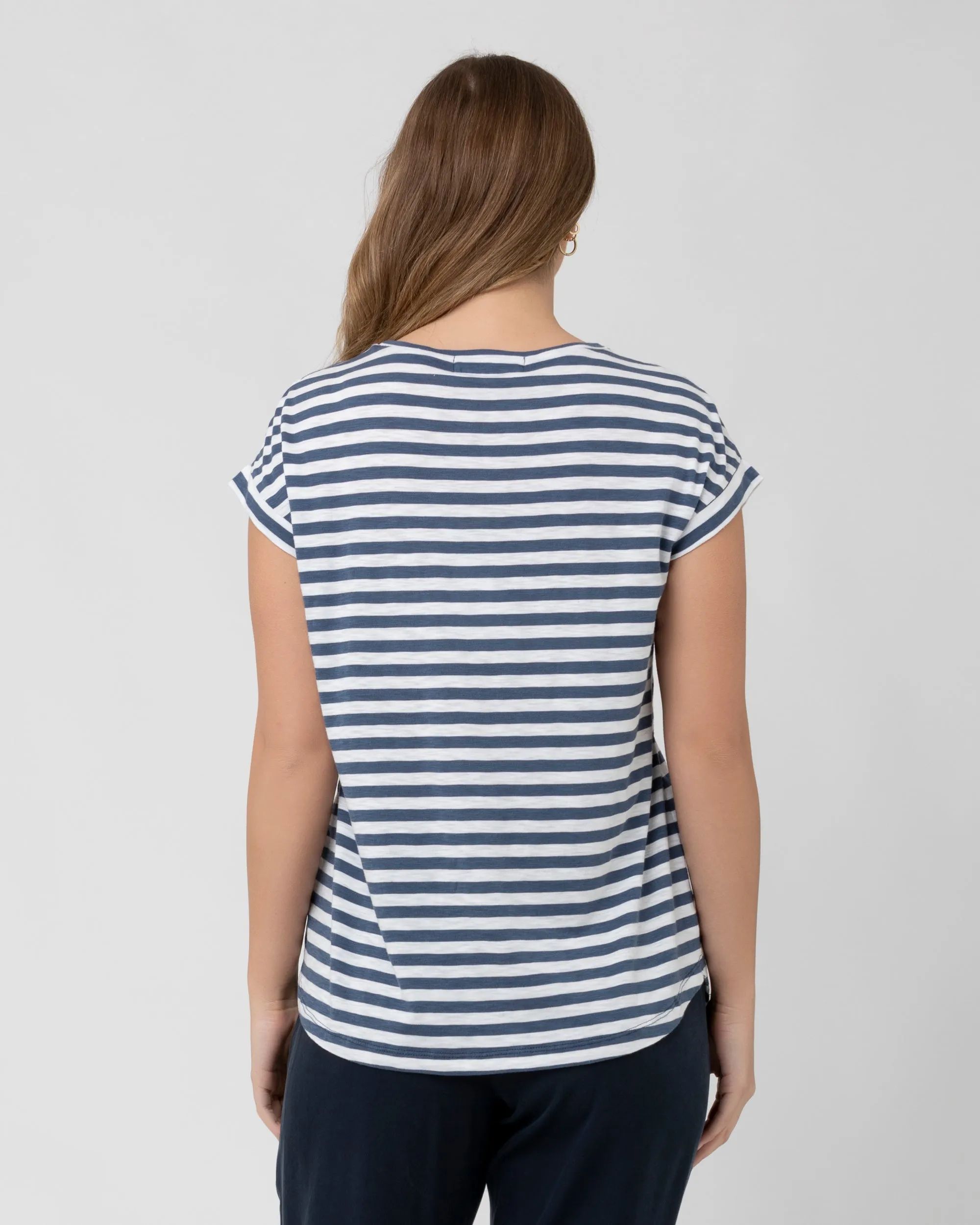 Lionel Nursing Tee Washed Indigo / White Easy Movement