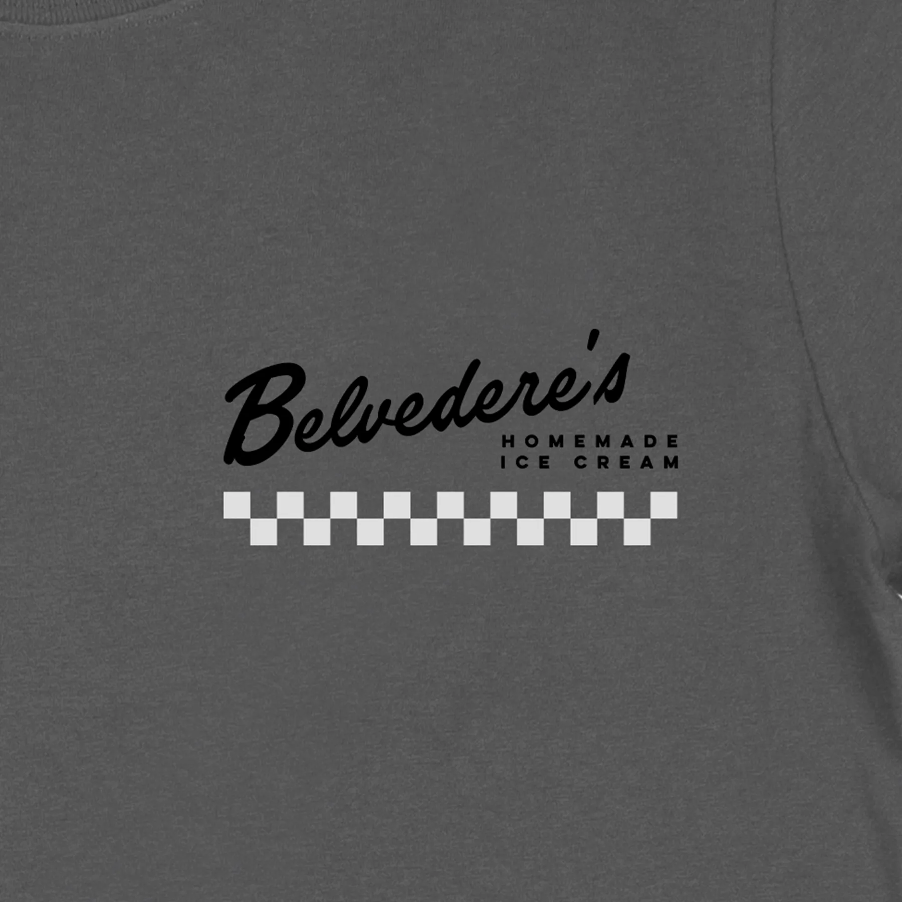 Non Fading Material Belvedere's Ice Cream Shop Tee (Cookies & Cream)