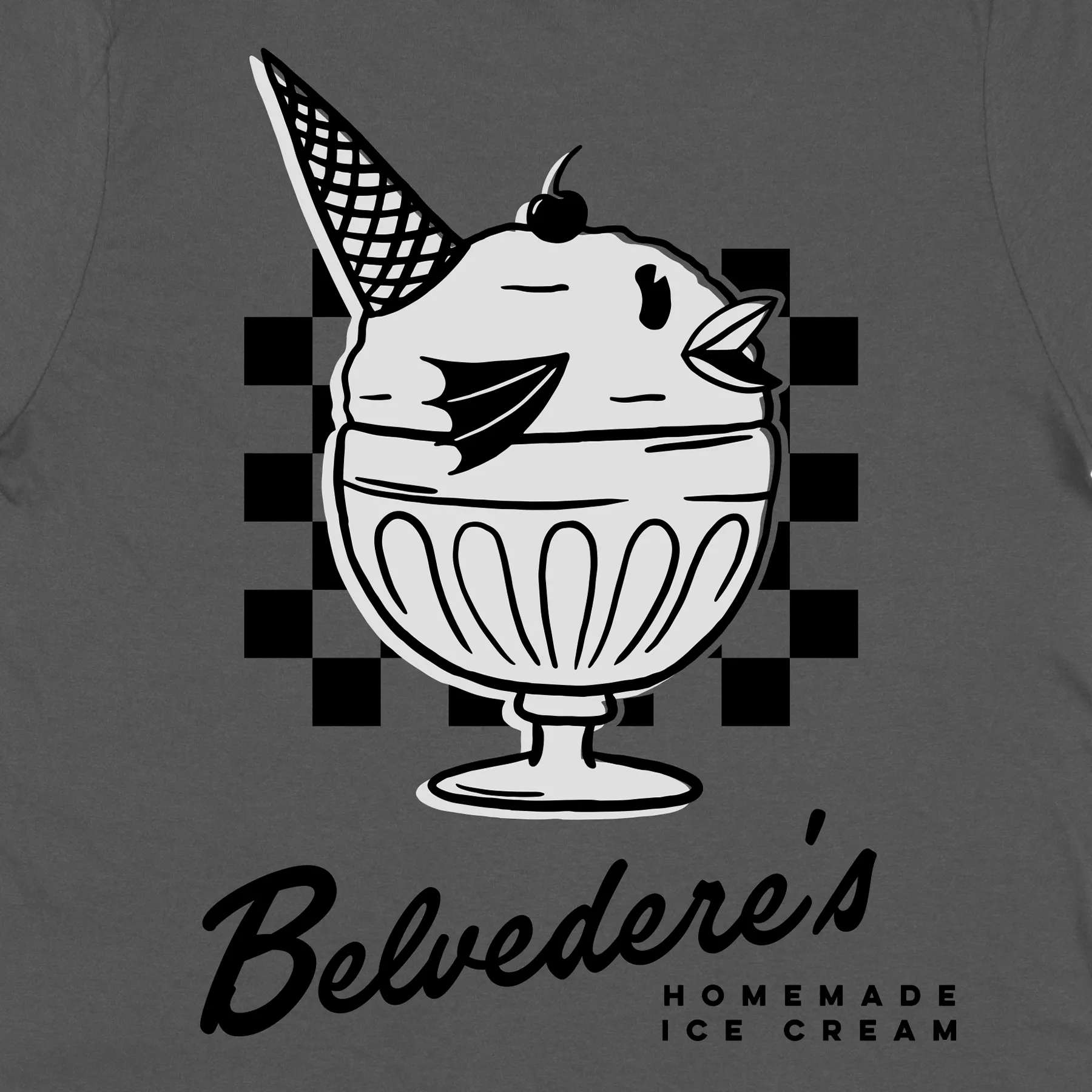 Belvedere's Ice Cream Shop Tee (Cookies & Cream) futuristic