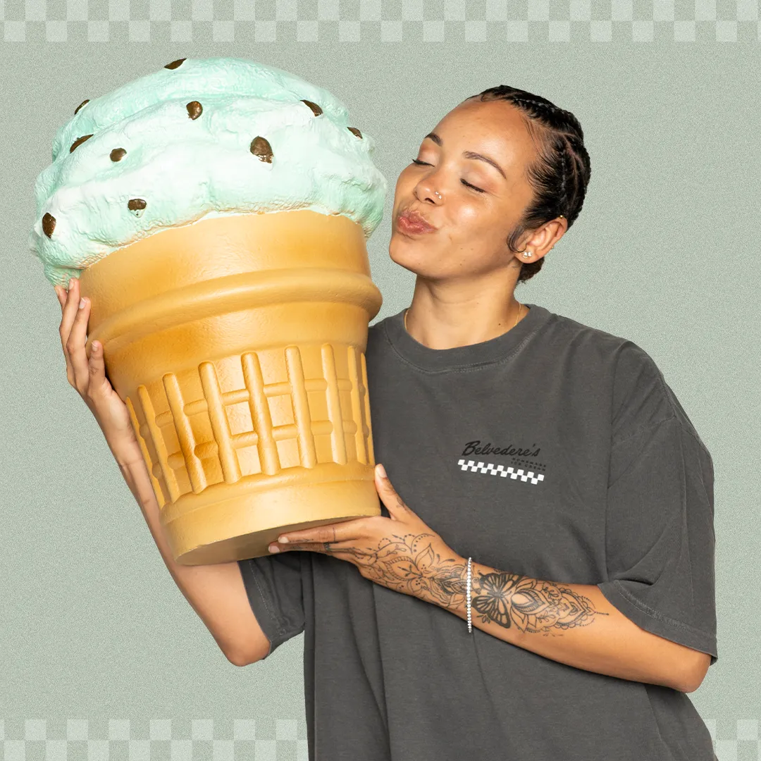 Belvedere's Ice Cream Shop Tee (Cookies & Cream) Summer Favorite