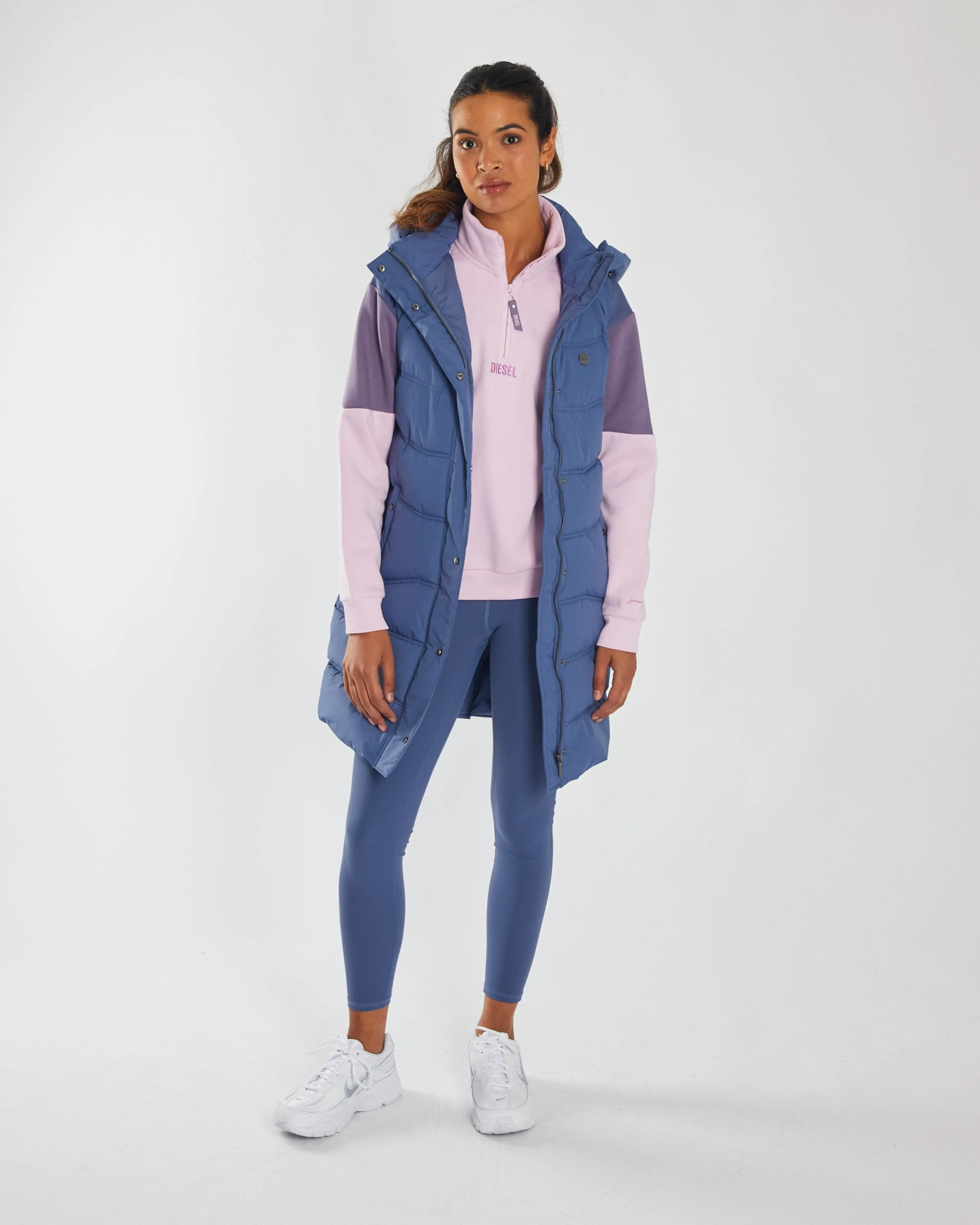 Bena Gilet Warm Blue ReflectiveDetails Adjustable Drawstring Waist