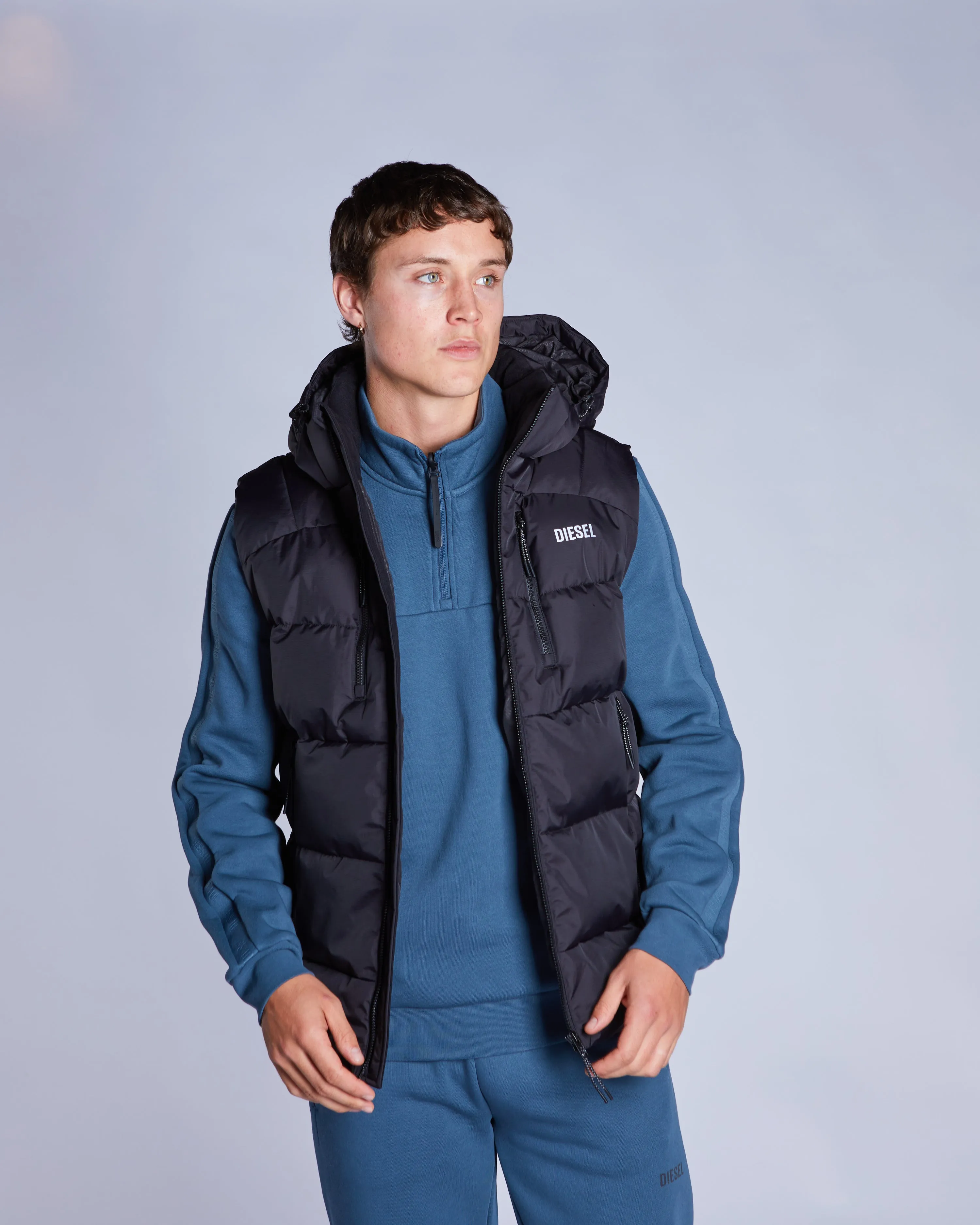 Beno Gilet New Black YKK Fasteners Waist String