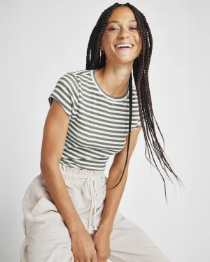 Relax Style Trend Benson Stripe Short Sleeve Crew Tee