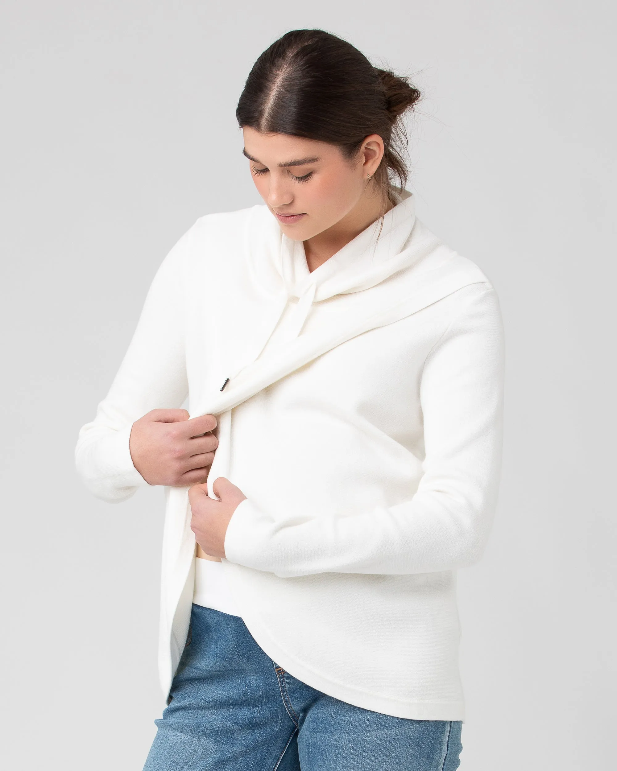 Everyday Wear Cassie Cross Over Nursing Knit Off White