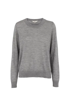 Vera Sweater - Light Grey Mel. High Elasticity Lightweight Material