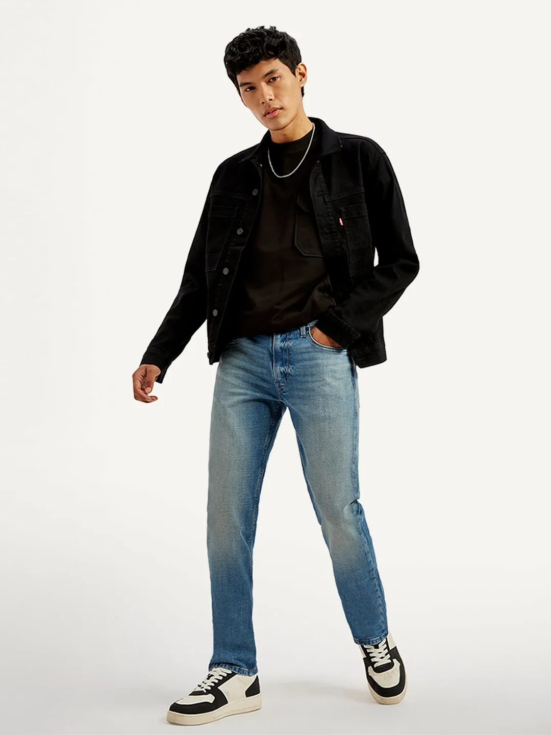 Men's 511 Blue Slim Fit Mid Rise Jeans Modern Spring Mood Stay Comfortable