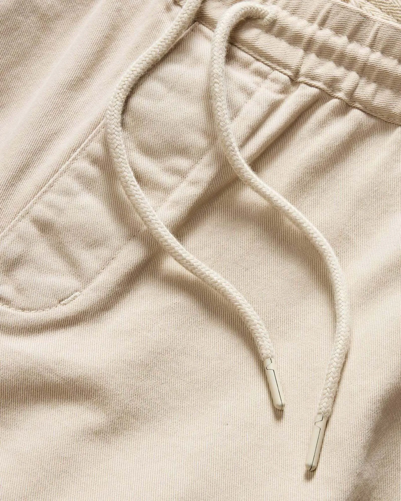 light feel Workout Gear The Apres Short in Organic Aged Stone Foundation Twill
