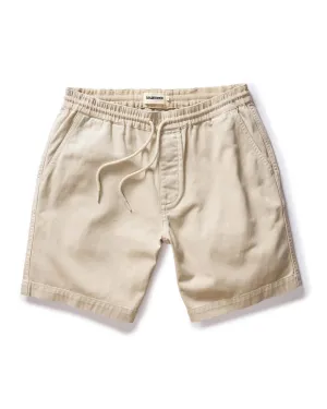 The Apres Short in Organic Aged Stone Foundation Twill Blazer