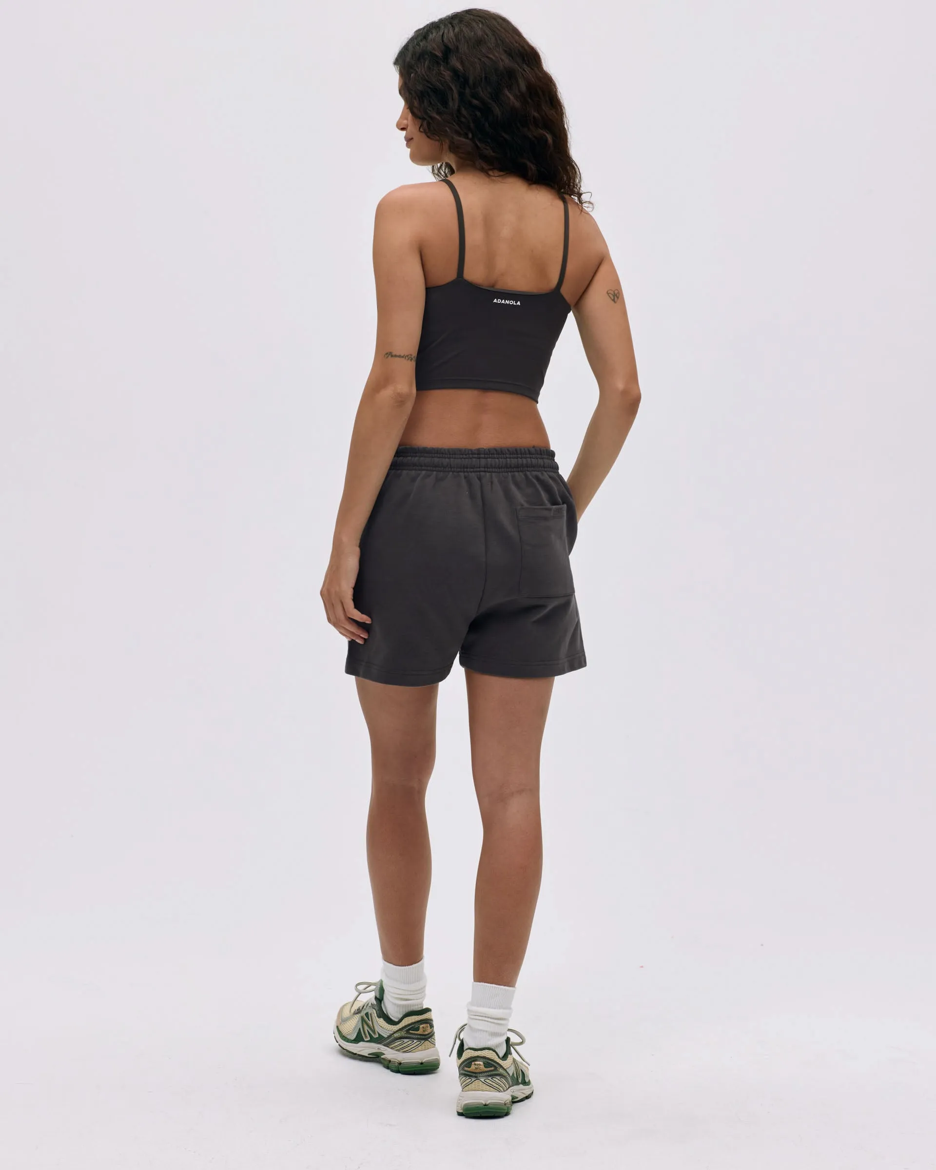 quick-drying Comfy Look Branded Sweat Shorts - Coffee Bean