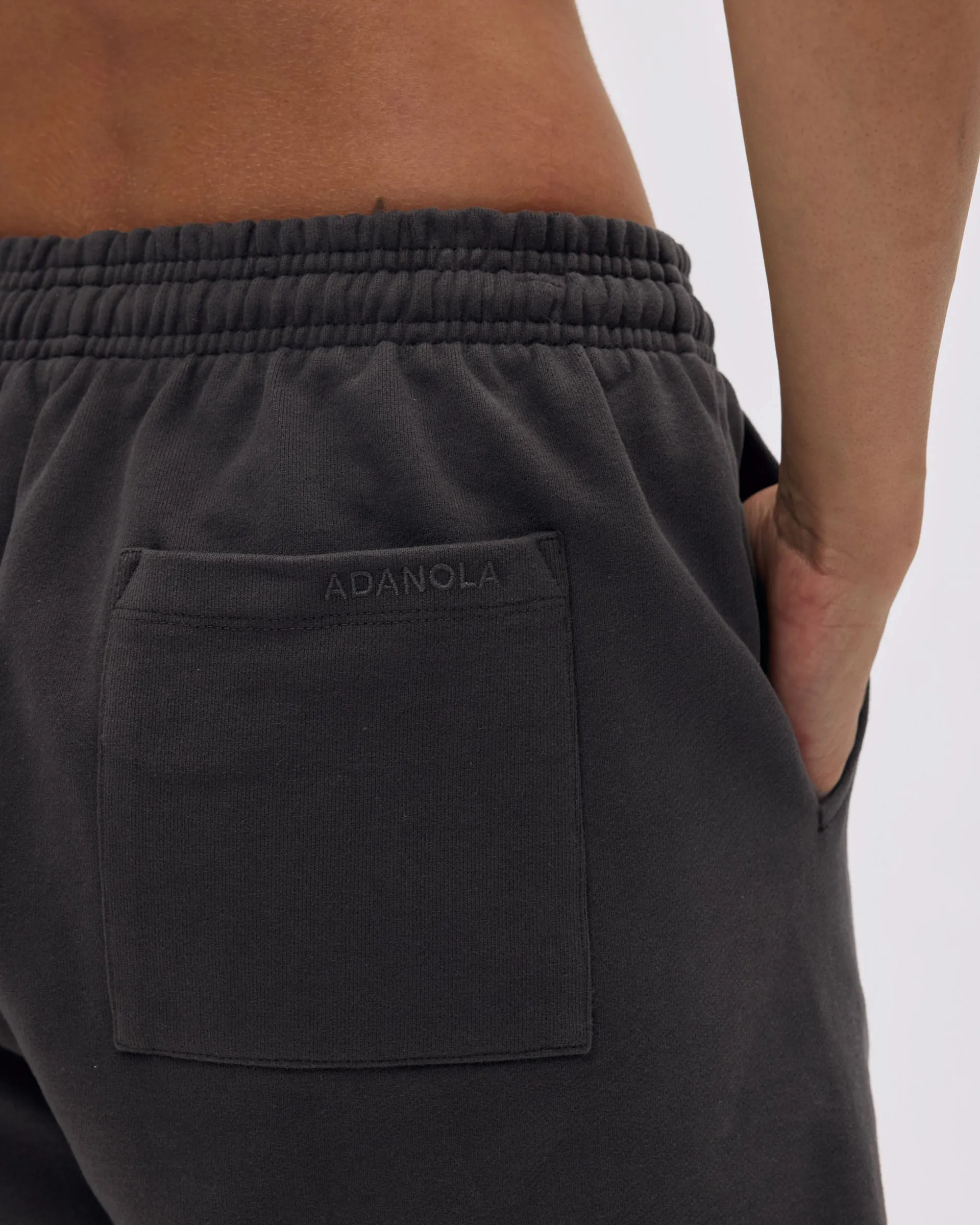 Reflective Safety Details Anti Sag Technology Branded Sweat Shorts - Coffee Bean
