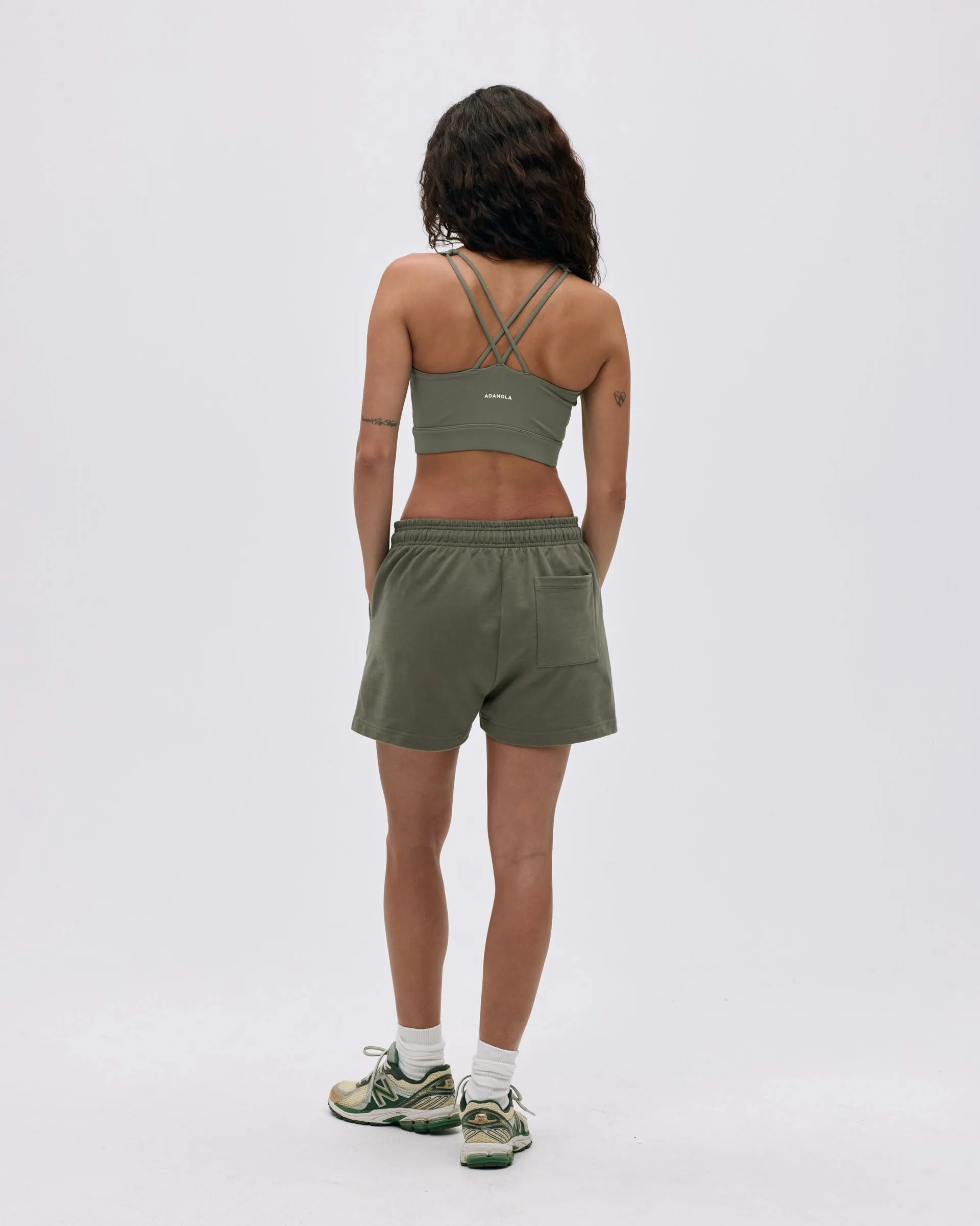 Quick Access Branded Sweat Shorts - Olive Green
