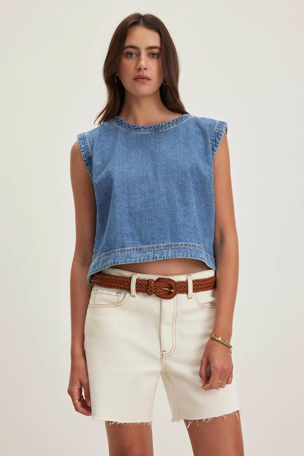 LOREN DENIM TOP Casual Comfort Trendy Design