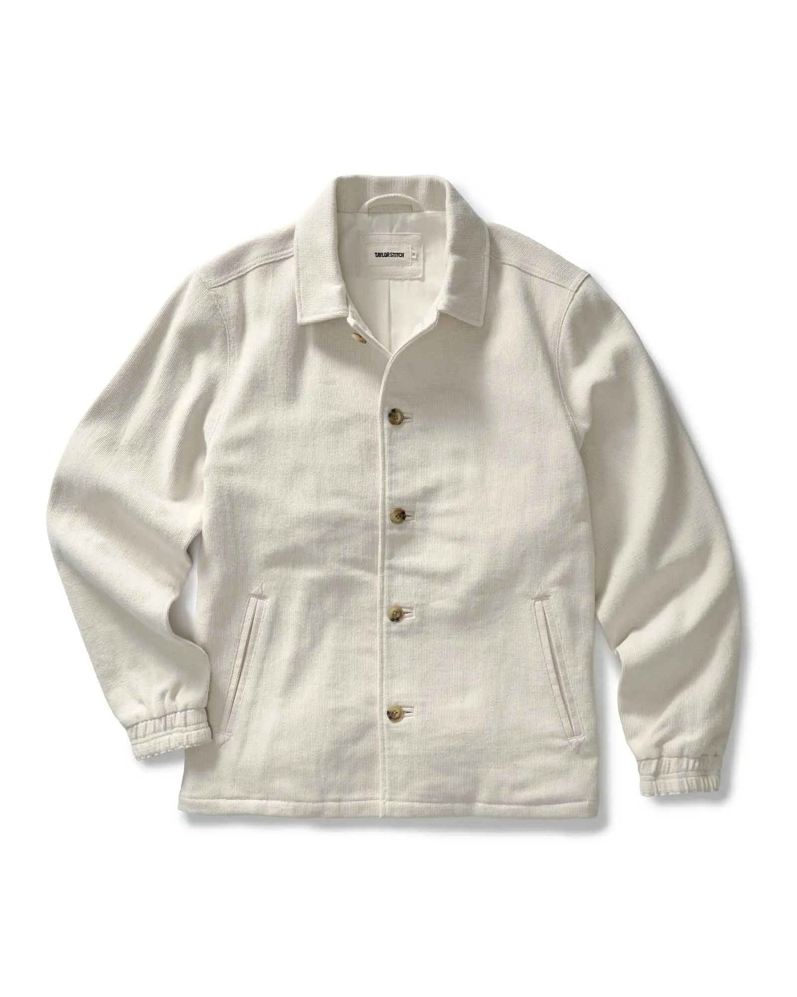 The Crew Jacket in Seeded Natural Sashiko Travel Light Fit