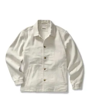 The Crew Jacket in Seeded Natural Sashiko Travel Light Fit