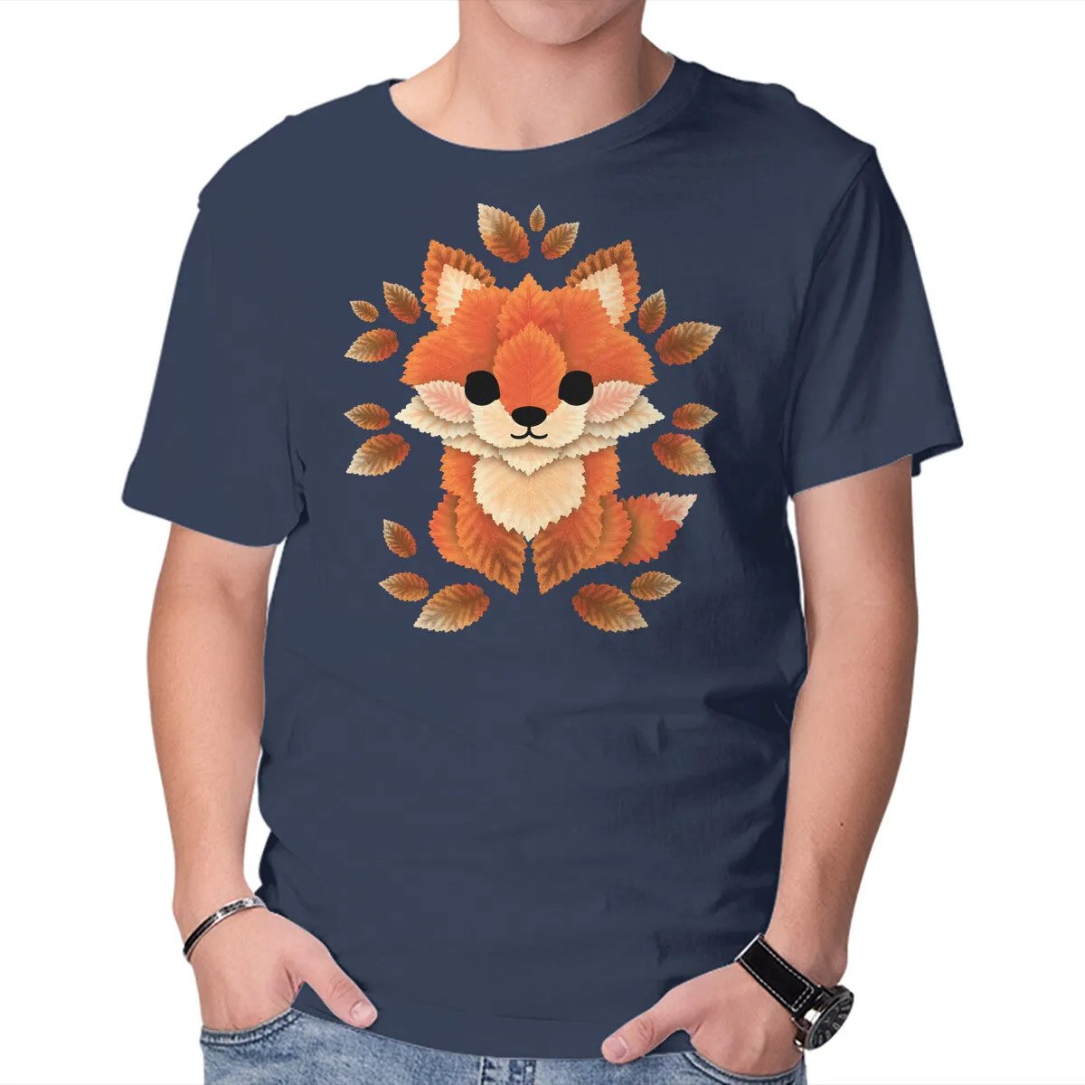 Comfy Stretch Fit Fresh Look Little Fox Of Leaves