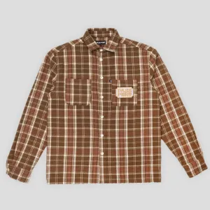 Indoor Comfort Animal Print Pass~Port Yearbook Logo Workers Flannel - Caramel