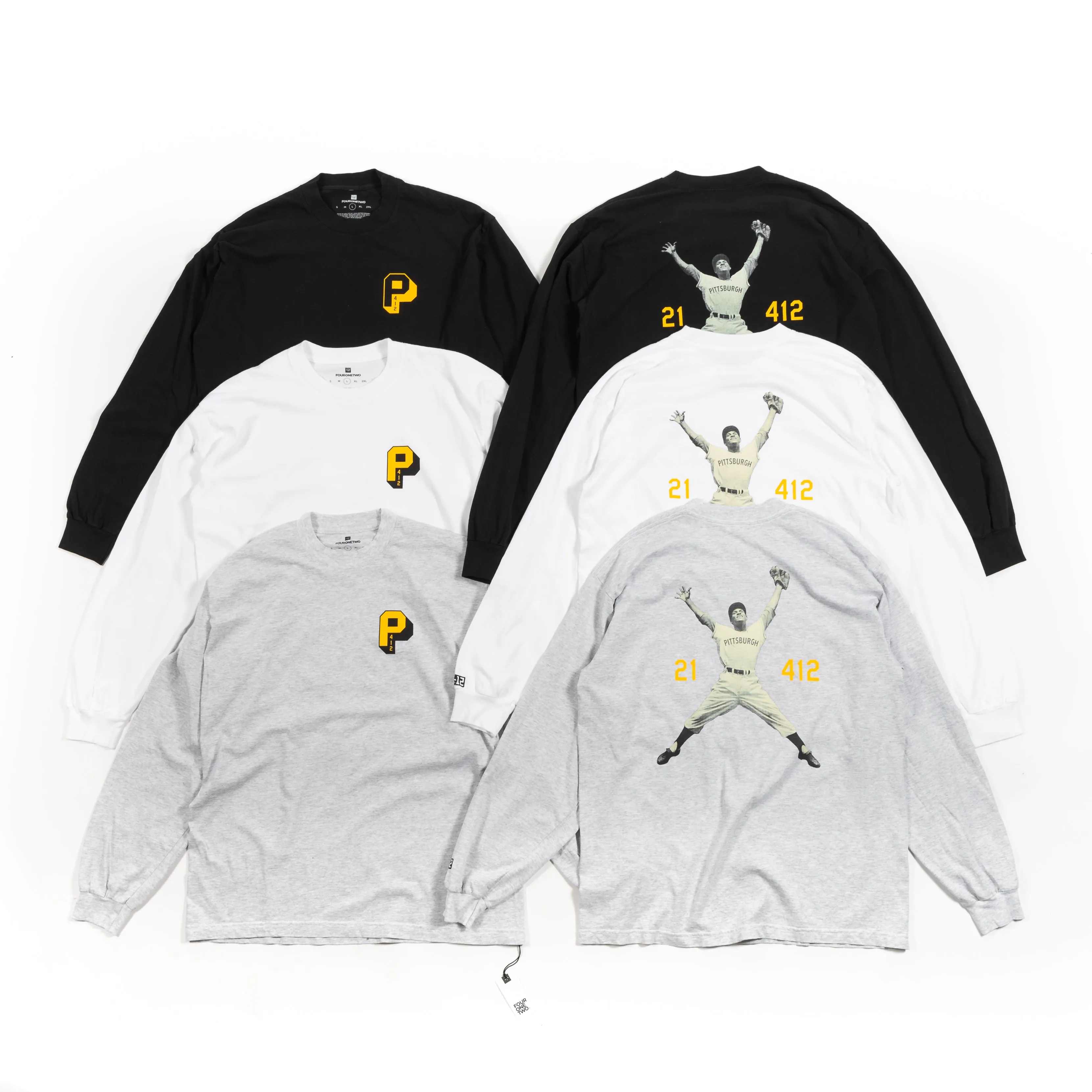 412? x Roberto Clemente? Jump LS Tee V-Neck Minimalist Style