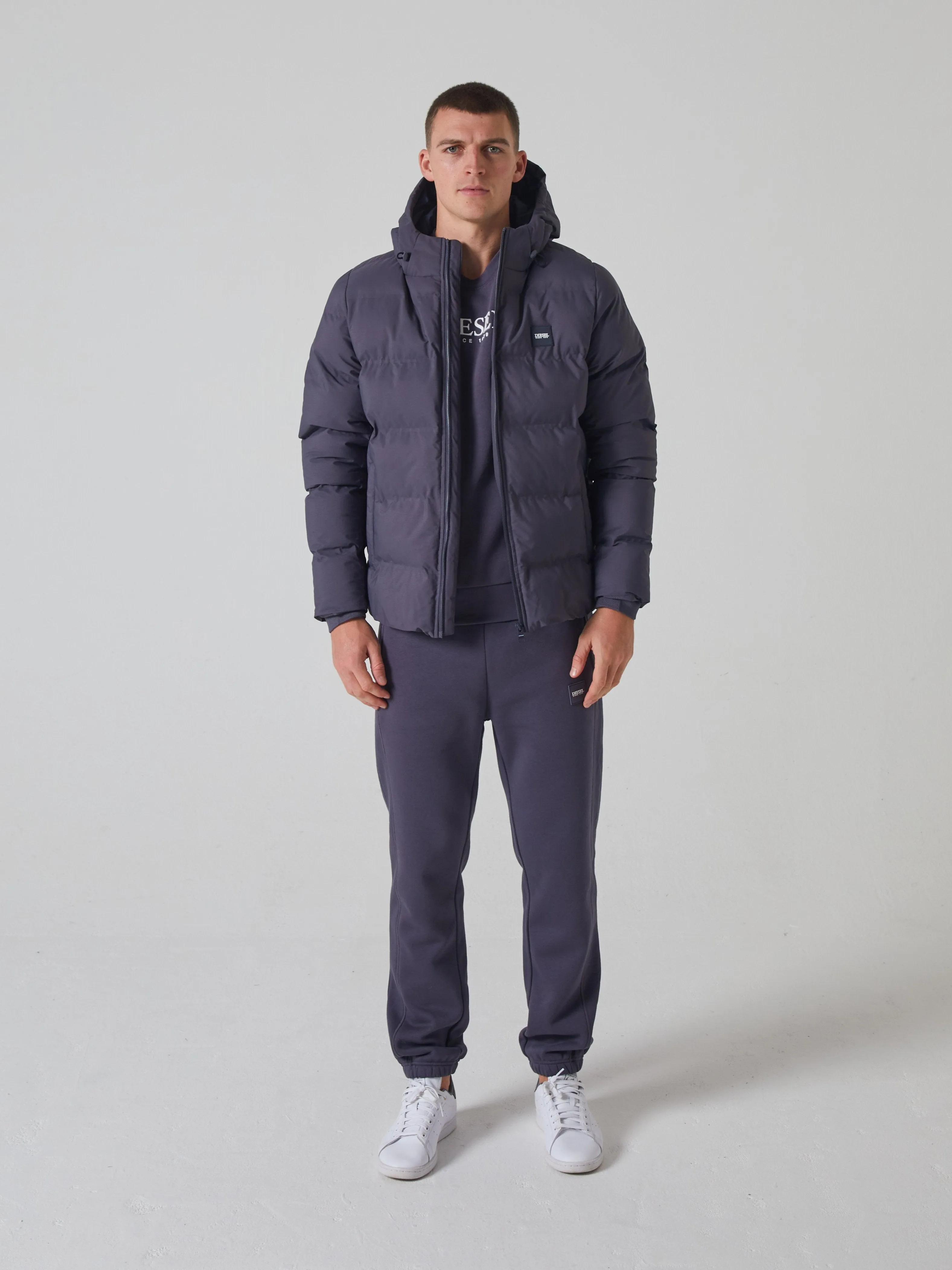 Modern Drop Tail Hem Temperature Regulating Fabric Benson Jacket Pluto Grey