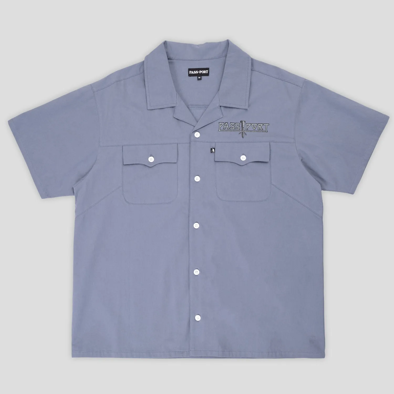 Travel Essential Pass~Port Screwed Casual Shirt - Steel Blue