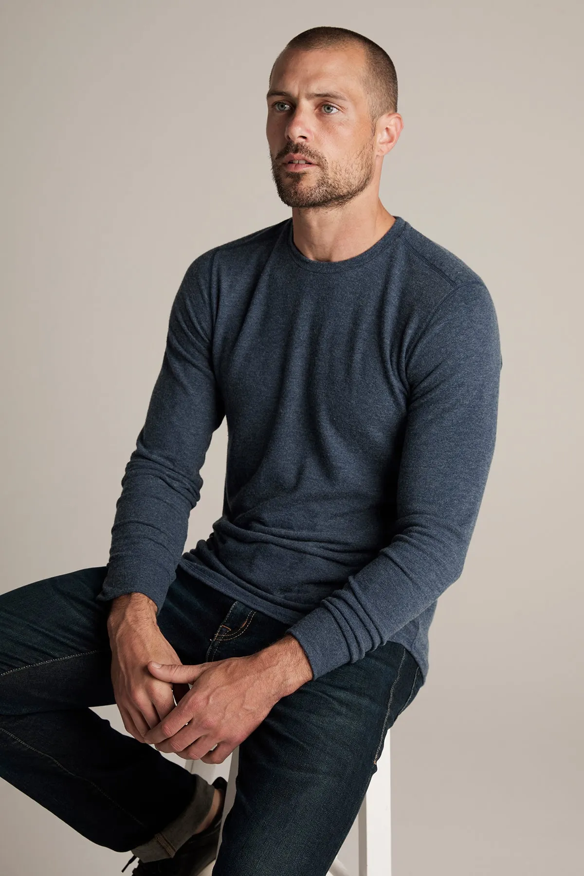 BRONSON COZY JERSEY KNIT TOP Stretch Knit Backing Clean Aesthetic