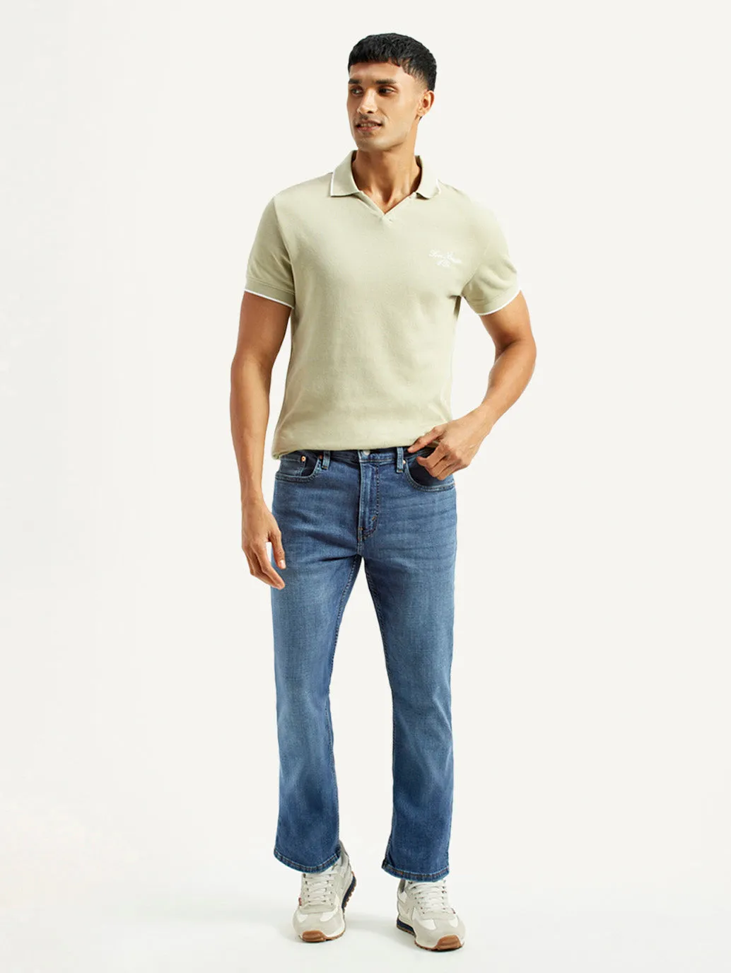 Men's 527 Blue Bootcut Fit Mid Rise Jeans Universal Style