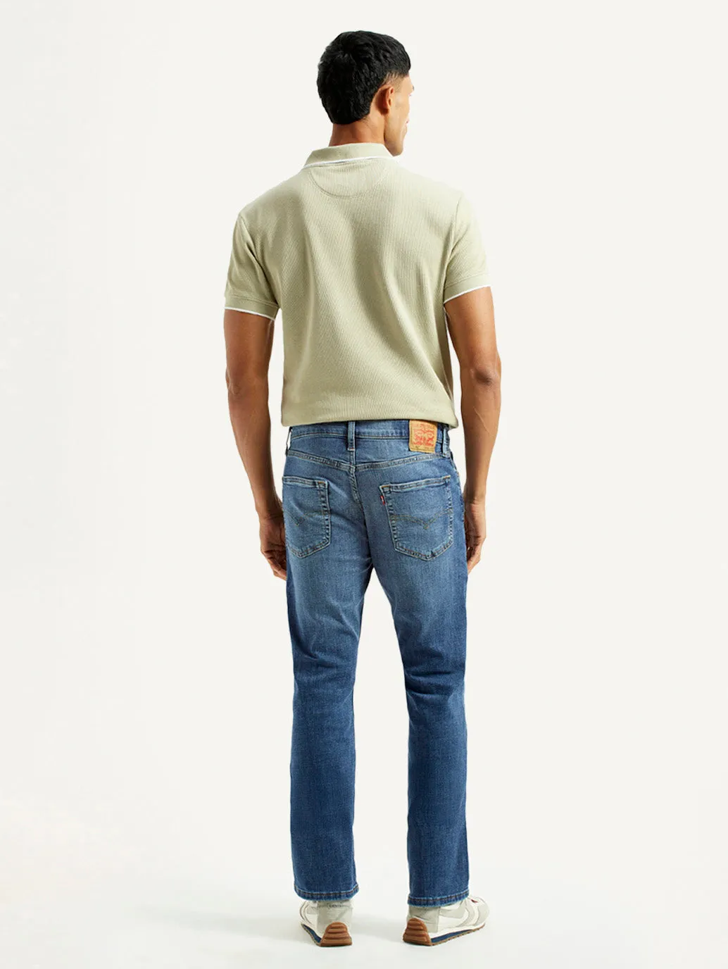 Men's 527 Blue Bootcut Fit Mid Rise Jeans Beach Day Versatile Soft Stretch Comfort